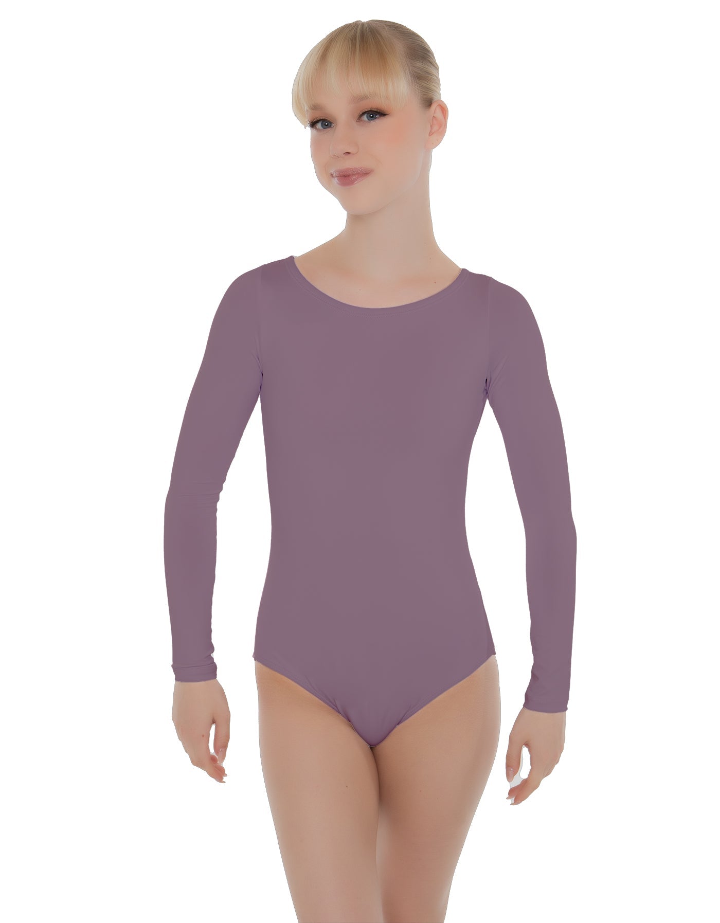 Solid Lycra LS Open Bow Back Leotard