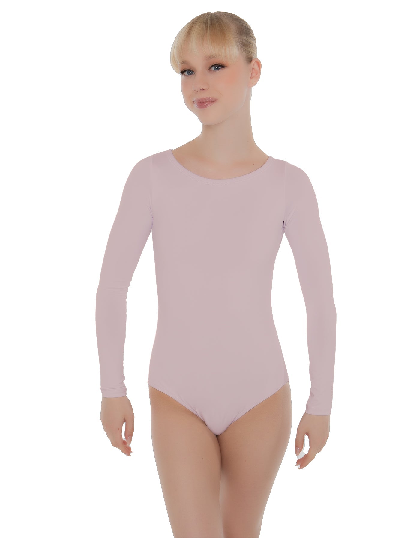 Solid Lycra LS Open Bow Back Leotard