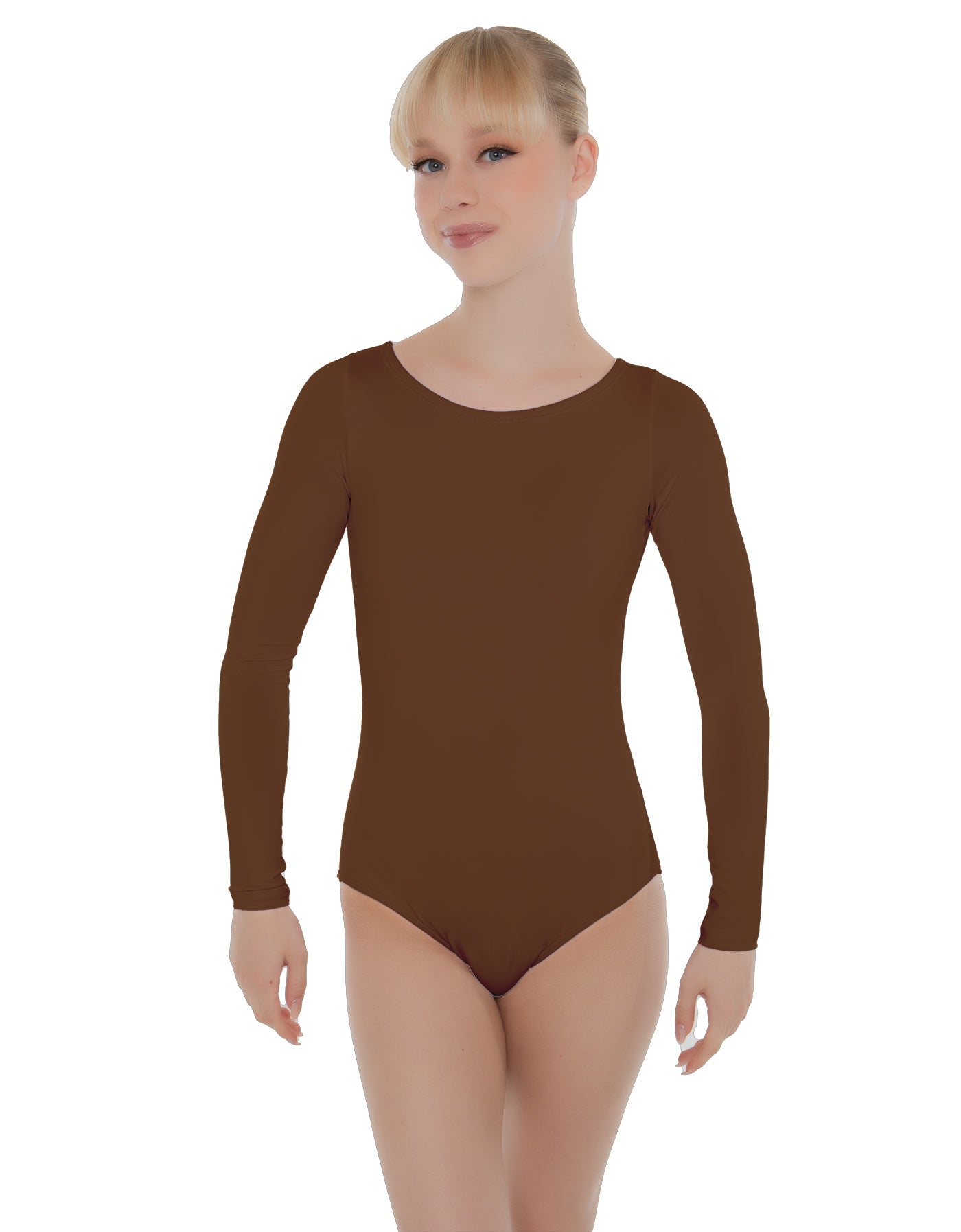 Solid Lycra LS Open Bow Back Leotard