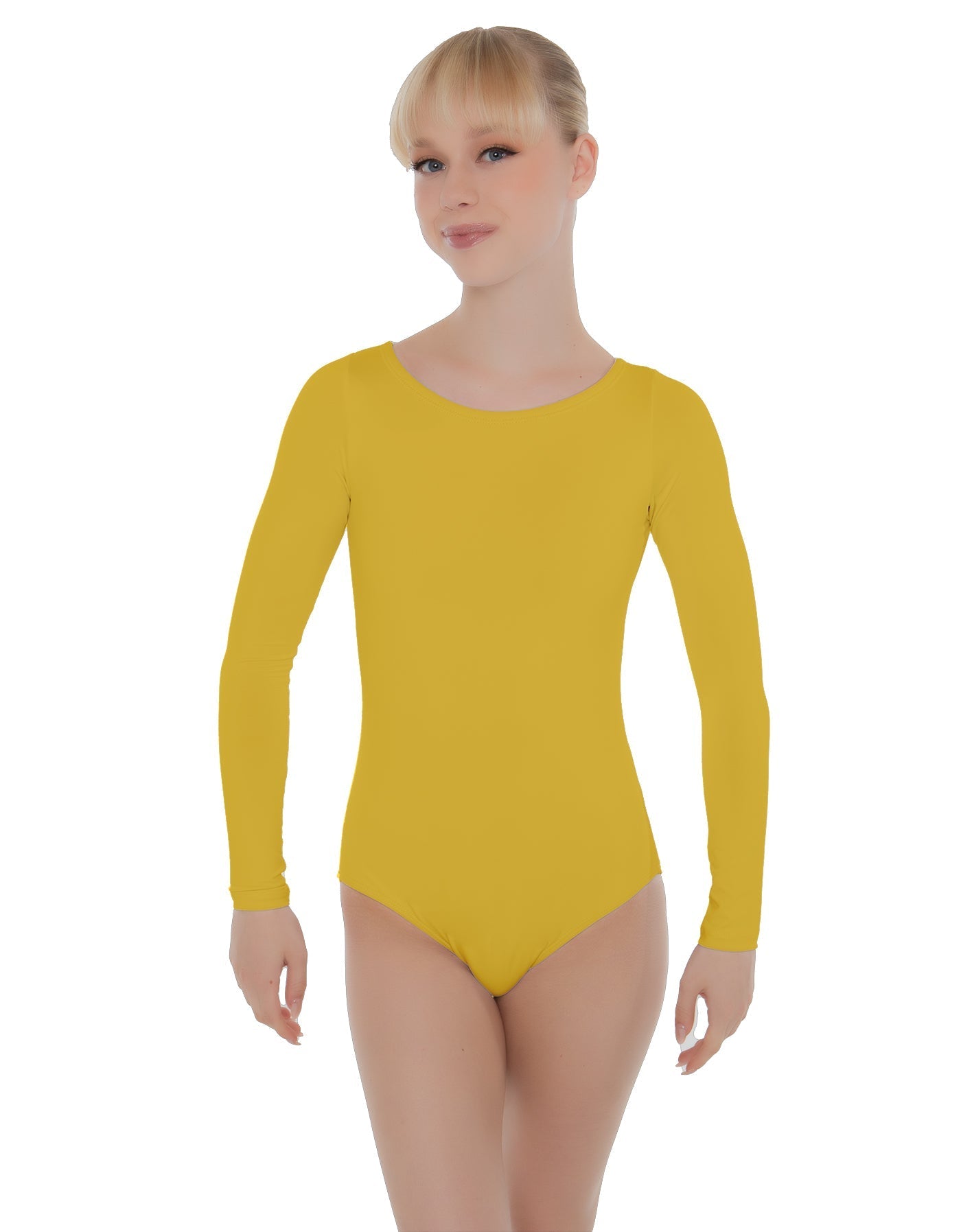 Solid Lycra LS Open Bow Back Leotard