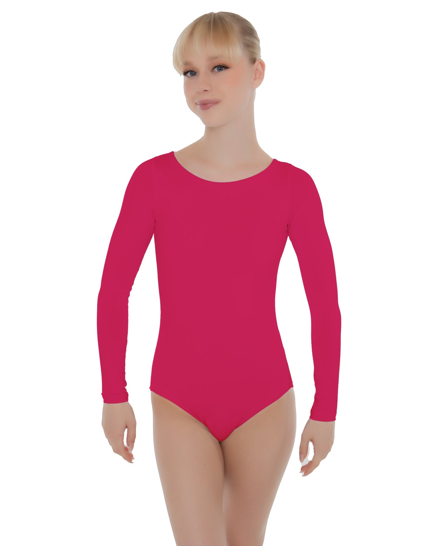 Solid Lycra LS Open Bow Back Leotard