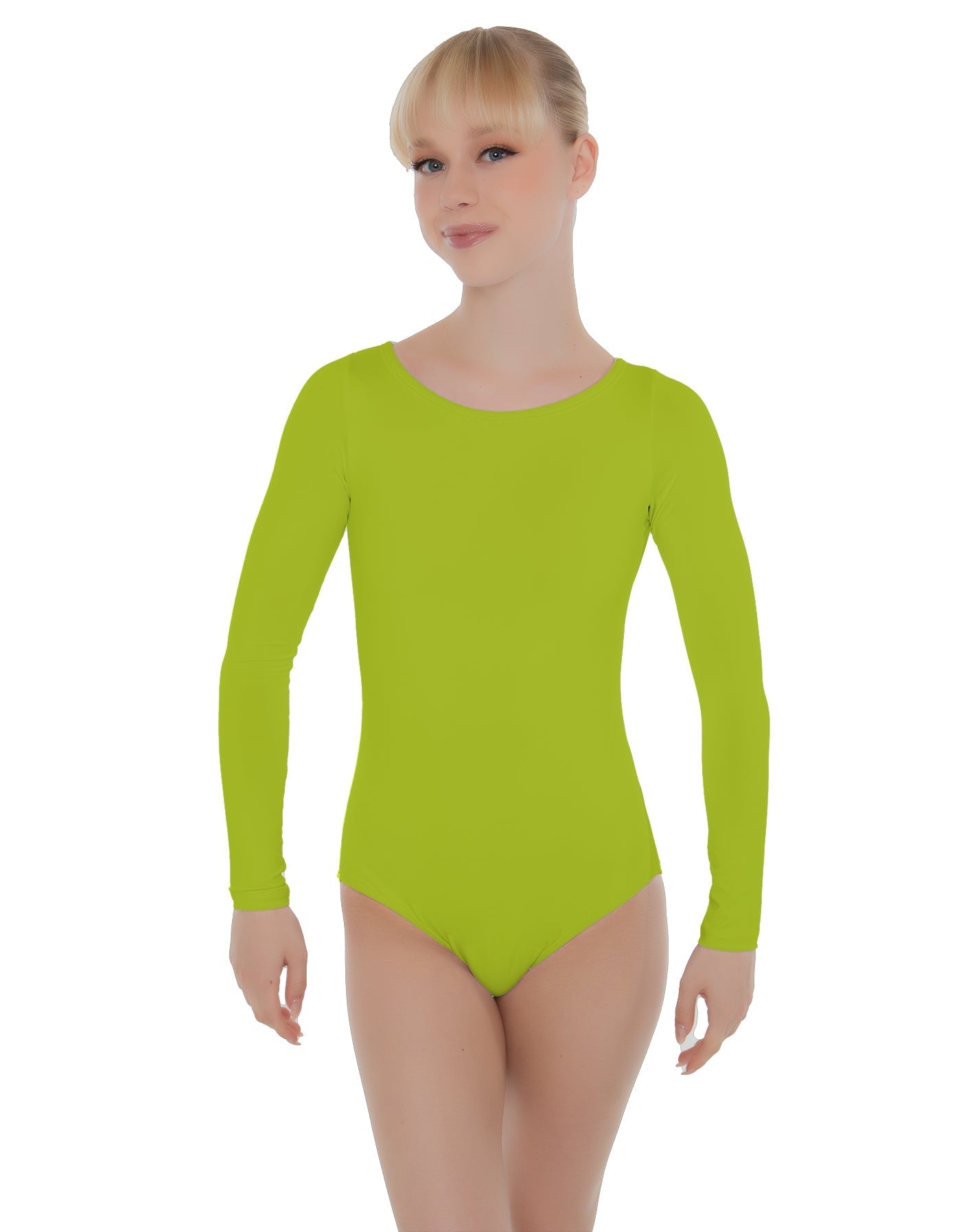 Solid Lycra LS Open Bow Back Leotard