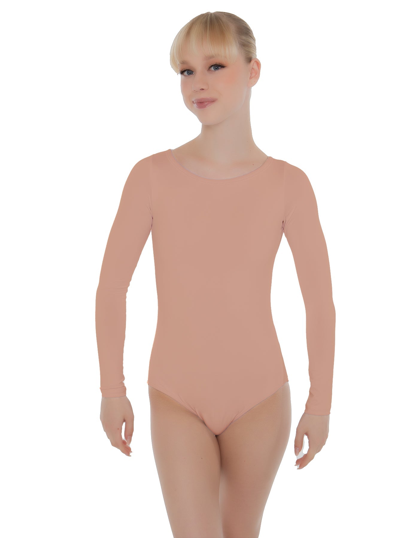 Solid Lycra LS Open Bow Back Leotard