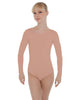 Solid Lycra LS Open Bow Back Leotard