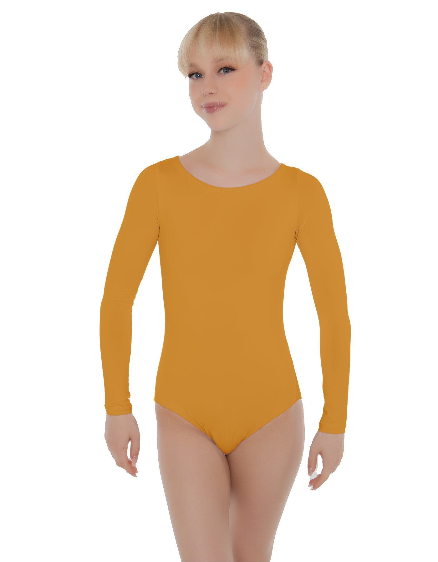 Solid Lycra LS Open Bow Back Leotard