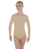 Solid Lycra LS Open Bow Back Leotard