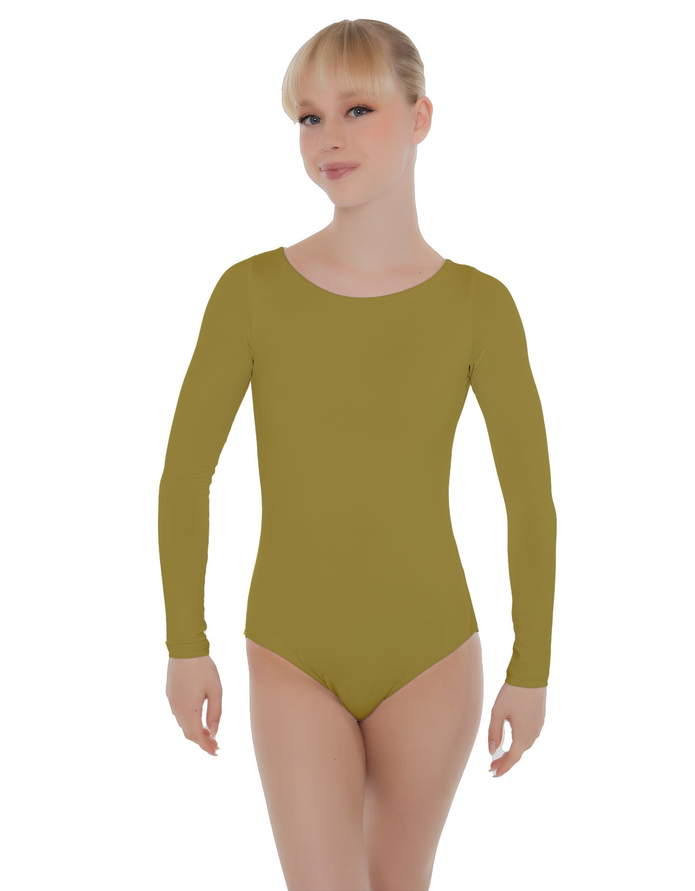 Solid Lycra LS Open Bow Back Leotard
