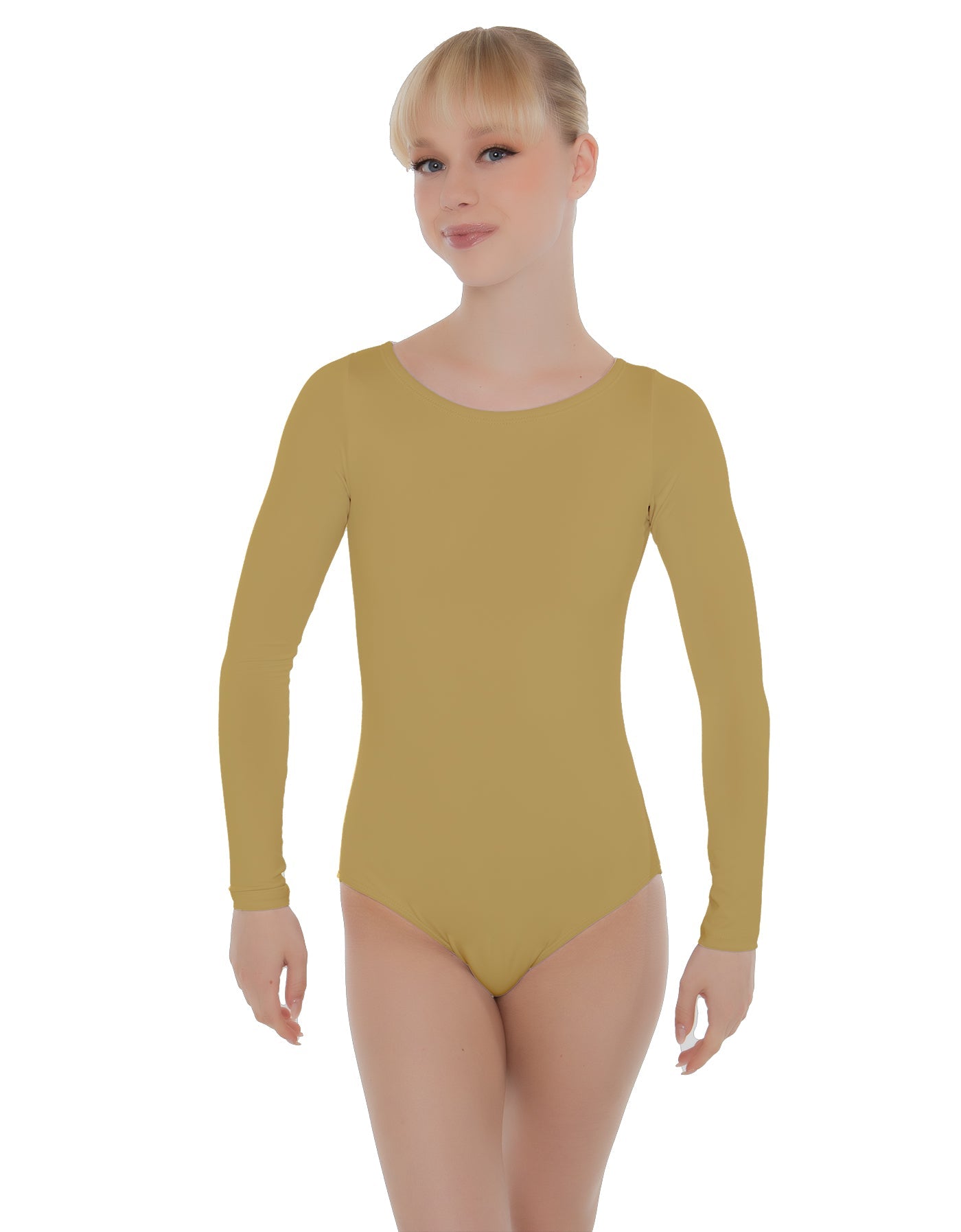 Solid Lycra LS Open Bow Back Leotard