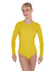 Solid Lycra LS Leotard Open Back
