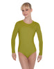 Solid Lycra LS Leotard Open Back
