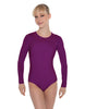 Solid Lycra LS Leotard Open Back