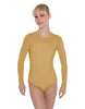 Solid Lycra LS Leotard Open Back