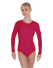 Solid Lycra LS Leotard Open Back