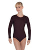 Solid Lycra LS Leotard Open Back