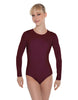 Solid Lycra LS Leotard Open Back