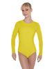 Solid Lycra LS Leotard Open Back