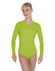 Solid Lycra LS Leotard Open Back