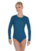 Solid Lycra LS Leotard Open Back