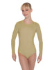 Solid Lycra LS Leotard Open Back
