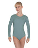 Solid Lycra LS Leotard Open Back