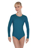 Solid Lycra LS Leotard Open Back
