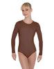 Solid Lycra LS Leotard Open Back