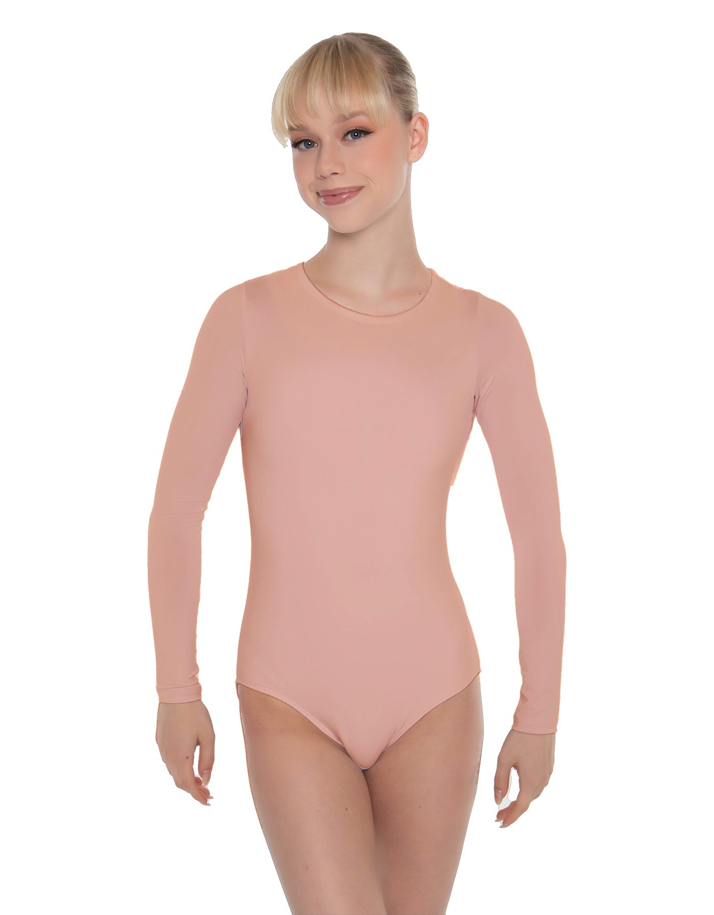 Solid Lycra LS Leotard Open Back