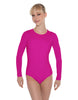 Solid Lycra LS Leotard Open Back