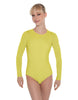 Solid Lycra LS Leotard Open Back
