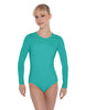 Solid Lycra LS Leotard Open Back