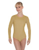 Solid Lycra LS Leotard Open Back