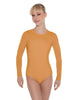 Solid Lycra LS Leotard Open Back