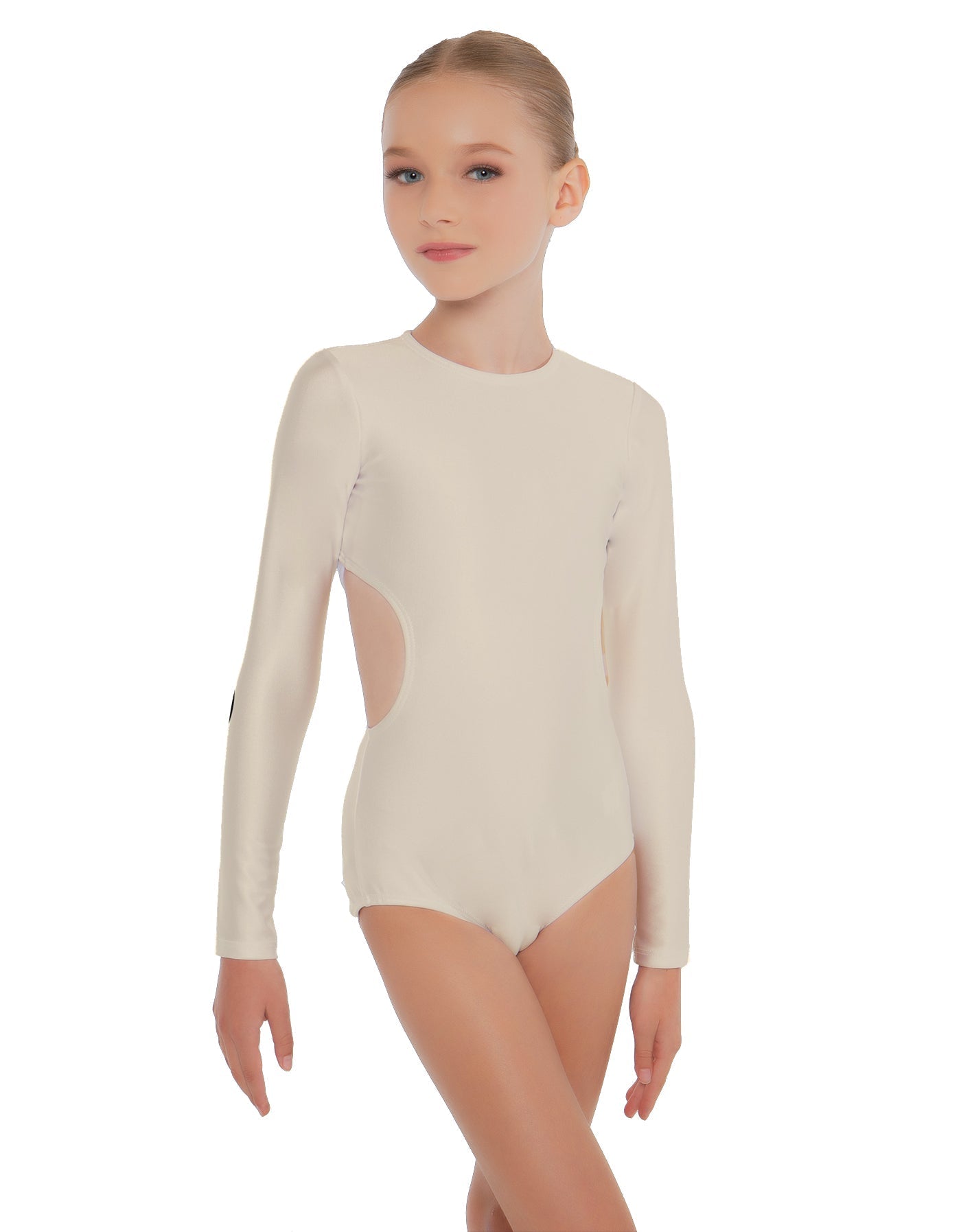 Solid Lycra LS Leotard Triangle Back