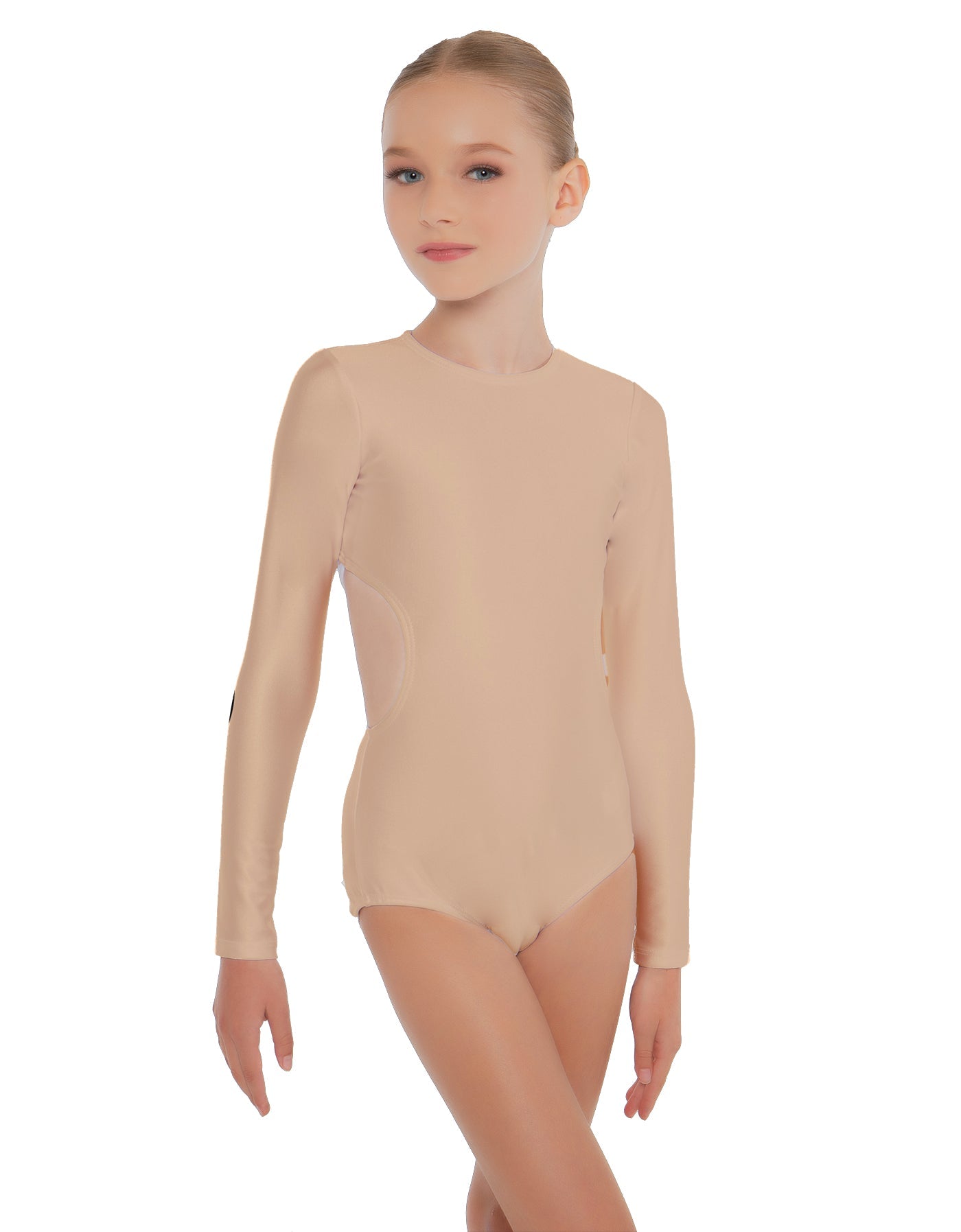 Solid Lycra LS Leotard Triangle Back