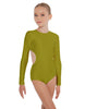 Solid Lycra LS Leotard Triangle Back