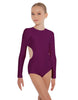 Solid Lycra LS Leotard Triangle Back