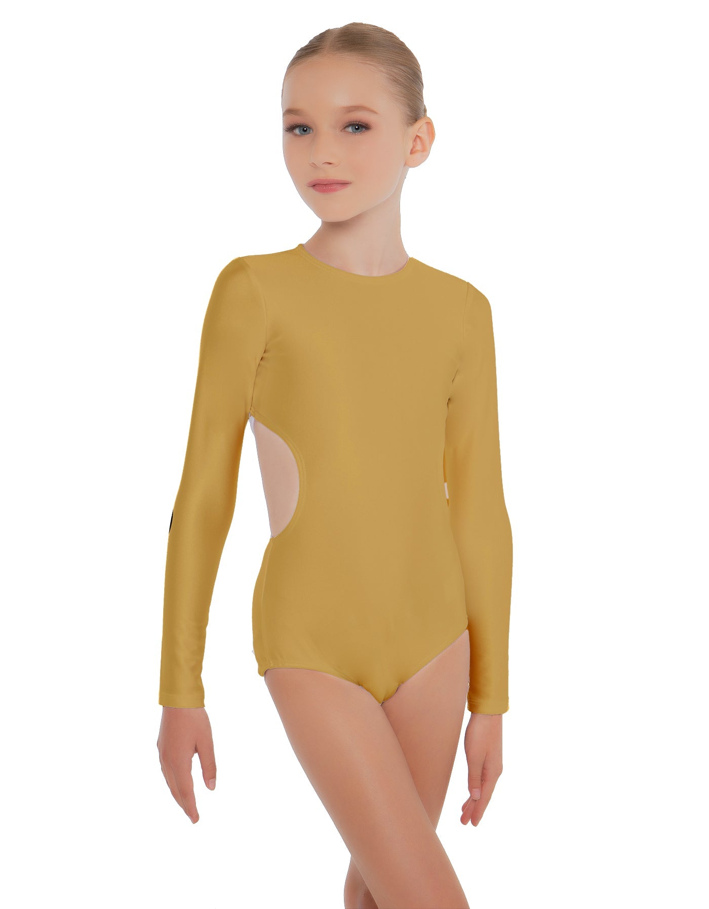 Solid Lycra LS Leotard Triangle Back