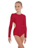Solid Lycra LS Leotard Triangle Back