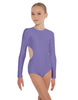 Solid Lycra LS Leotard Triangle Back