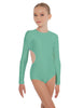 Solid Lycra LS Leotard Triangle Back