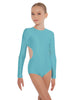 Solid Lycra LS Leotard Triangle Back