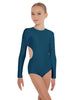 Solid Lycra LS Leotard Triangle Back