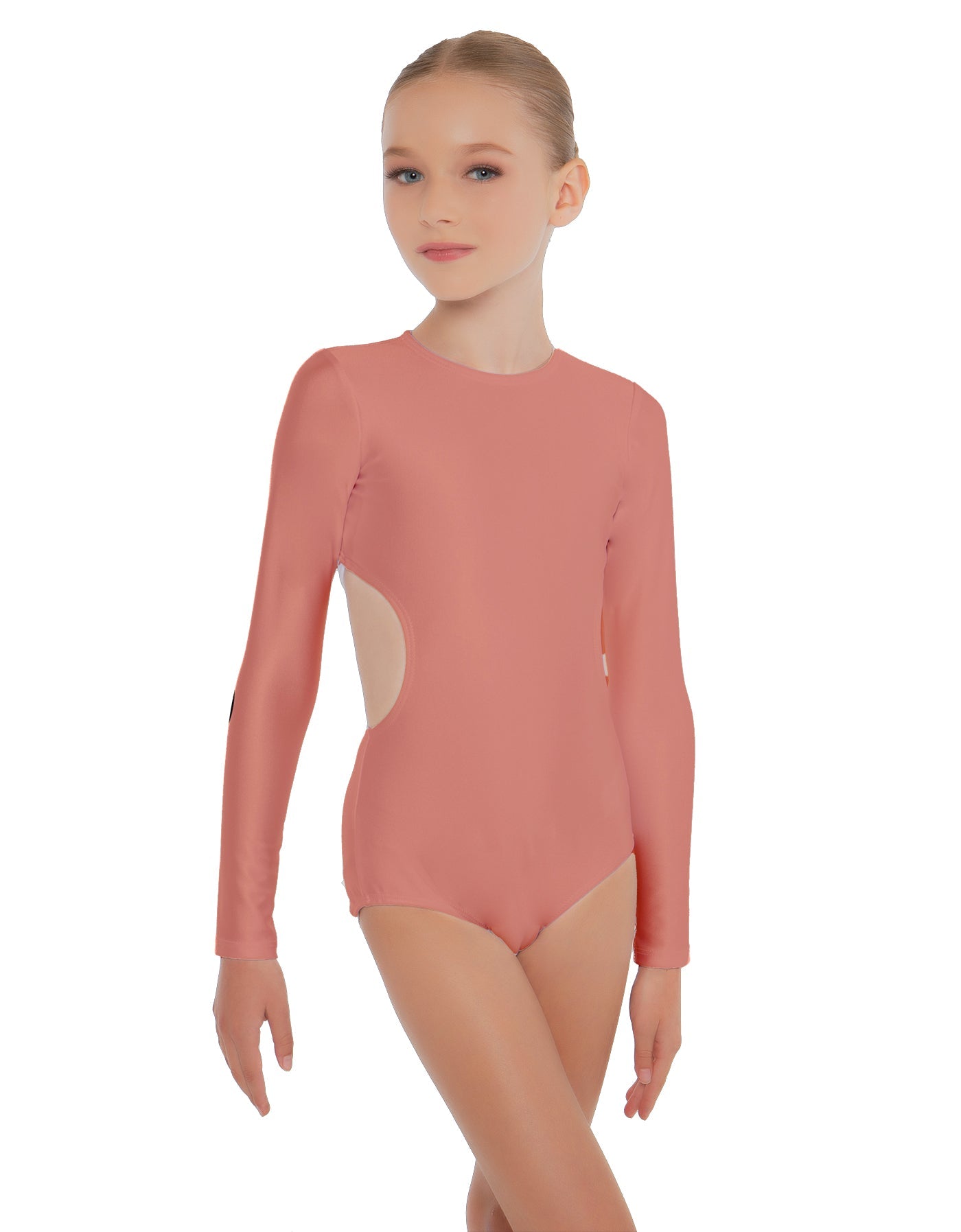 Solid Lycra LS Leotard Triangle Back