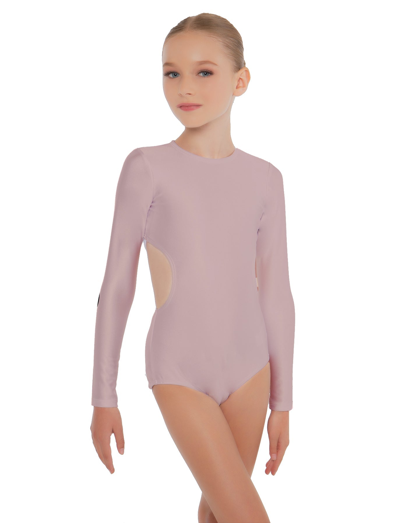 Solid Lycra LS Leotard Triangle Back