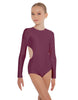 Solid Lycra LS Leotard Triangle Back
