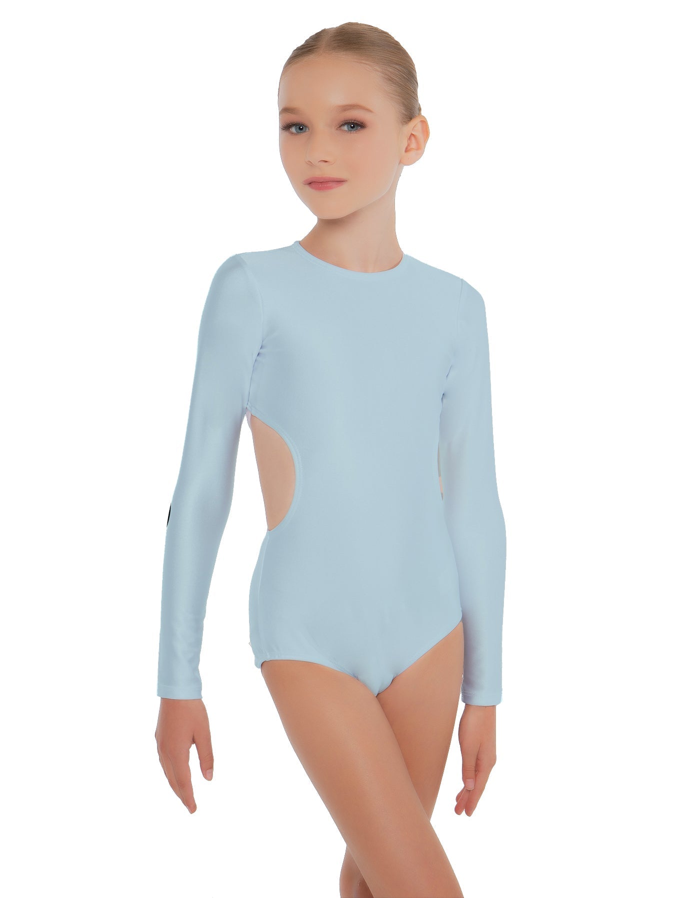 Solid Lycra LS Leotard Triangle Back