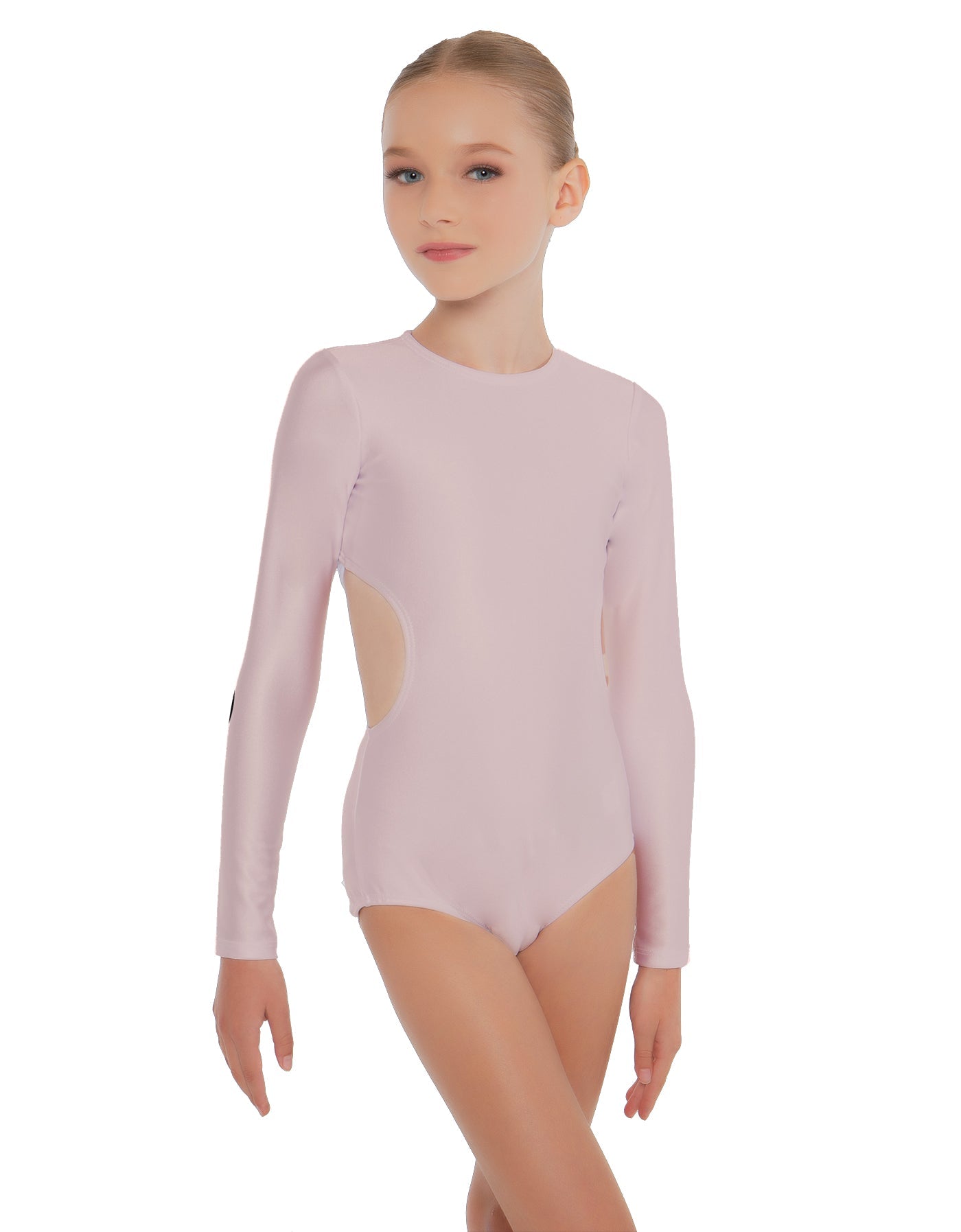Solid Lycra LS Leotard Triangle Back