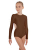 Solid Lycra LS Leotard Triangle Back