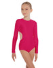 Solid Lycra LS Leotard Triangle Back