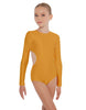 Solid Lycra LS Leotard Triangle Back